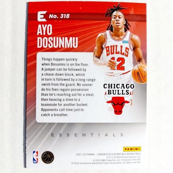 Chicago Bulls (Ayo Dosunmu) - BKBL [5_AD1] - Rookie Card (RC) - Picture 3 of 3